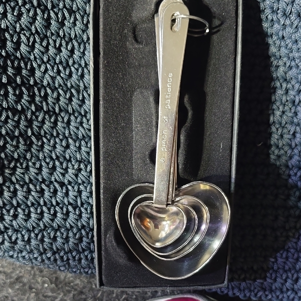 Kate Aspen Silver Heart Measuring Spoons